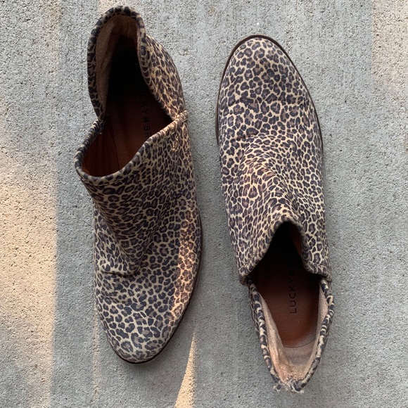 Lucky brand Leopard Print Ankle Booties - Picture 2 of 4